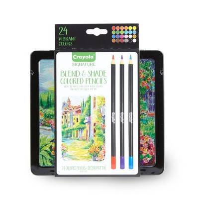 Crayola Signature Blend & Shade Colored Pencils With Tin (24 ct)