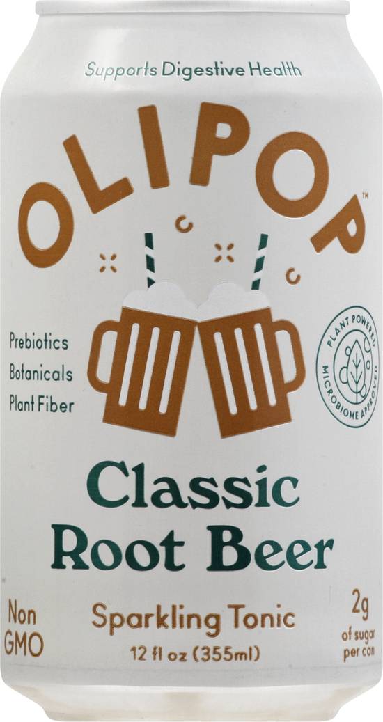 Olipop Classic Root Beer Sparkling Tonic (12 fl oz)