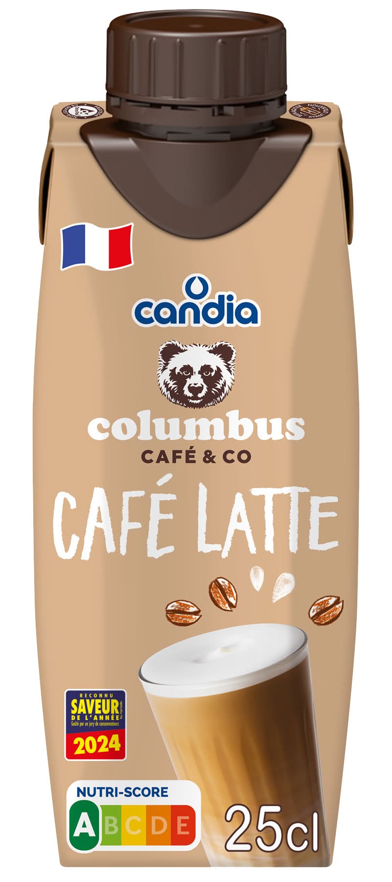 Candia - Boisson lactée café latte columbus (250ml)