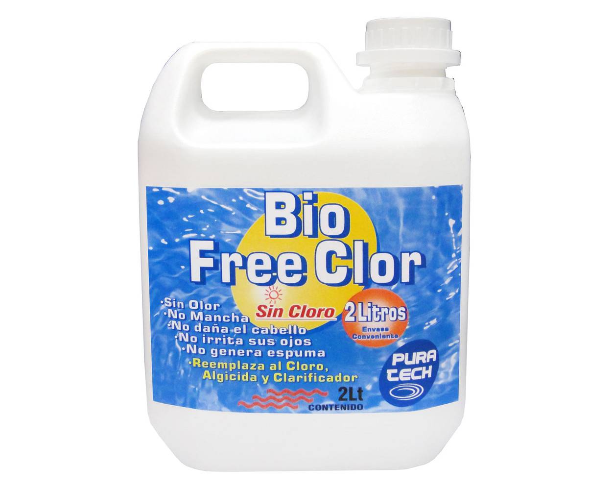 Puratech bio free clor piscinas 2 litros pura tech (2 l)