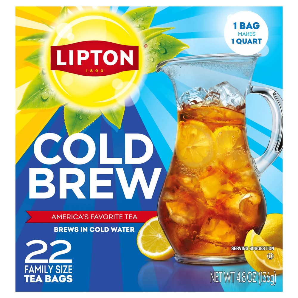 Lipton Cold Brew America's Favorite Tea Bags (4.8 oz, 22 ct)