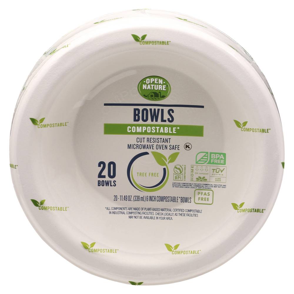 Open Nature Compostable Bowls (20 ct)