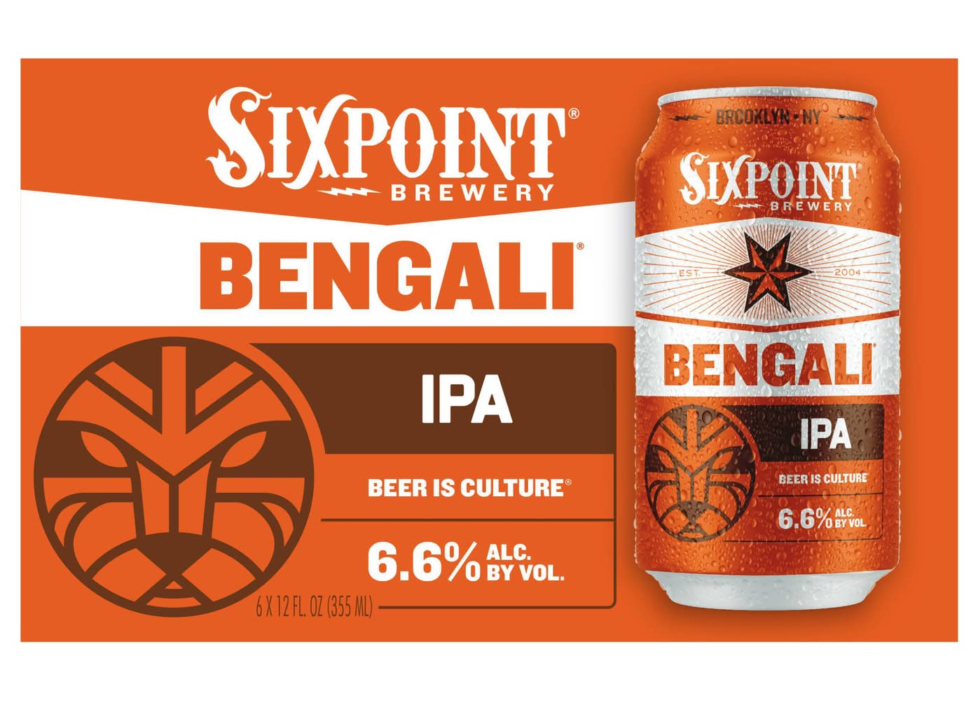 Sixpoint Brewery Bengali Domestic Ipa Beer (6 x 12 fl oz)
