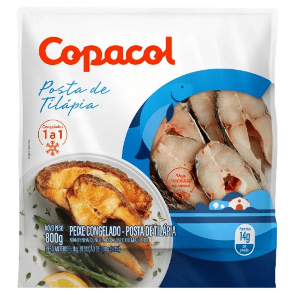 Copacol posta de tilápia congelado (800 g)