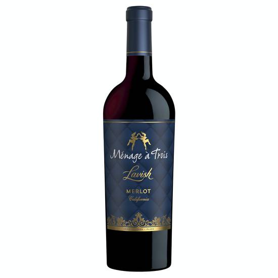 Ménage À Trois Lavish California 2018 Merlot Wine (750 ml)