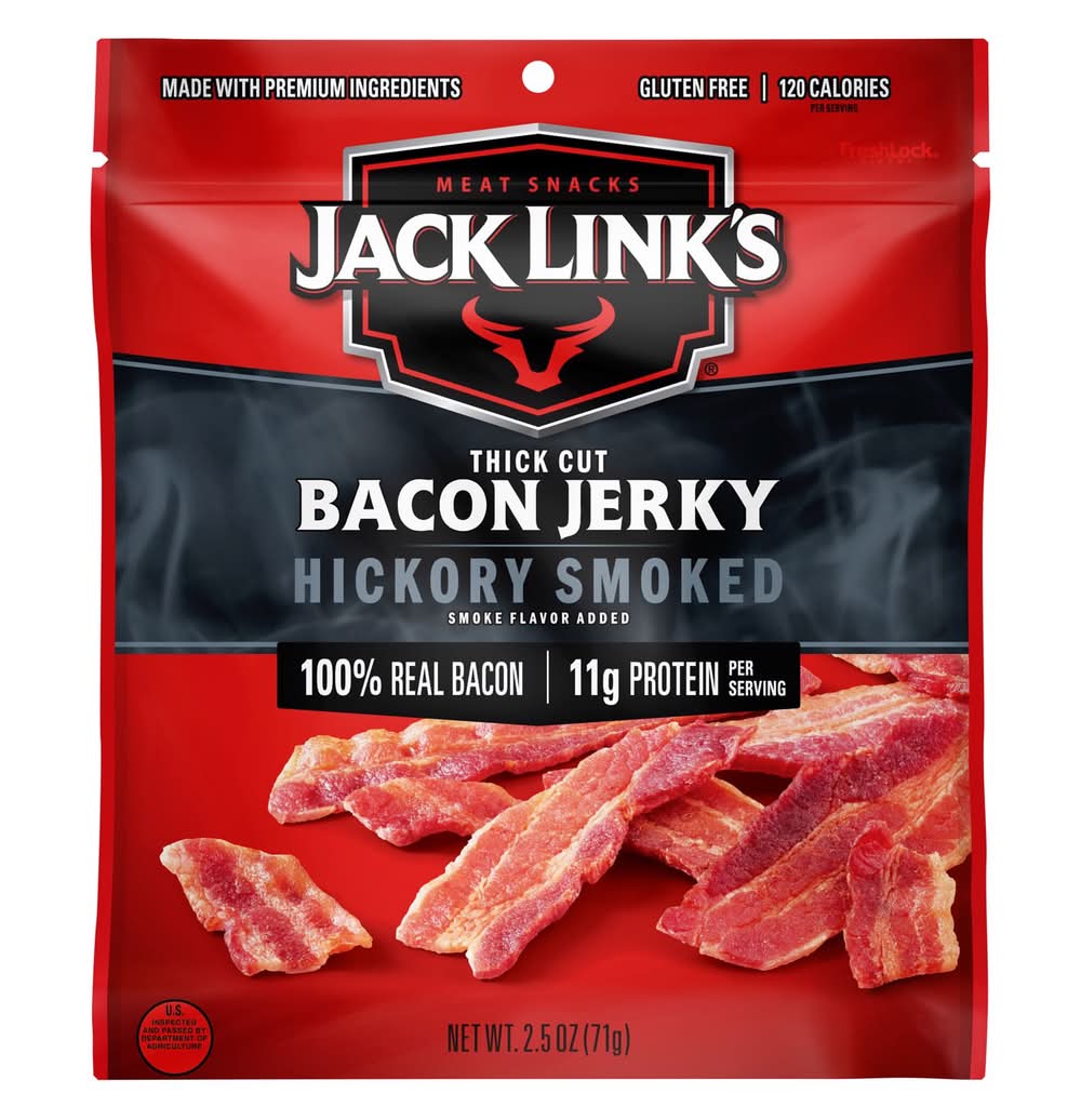 Jack Link'S Hickory Smoked Bacon Jerky 2.5 Oz Pegged