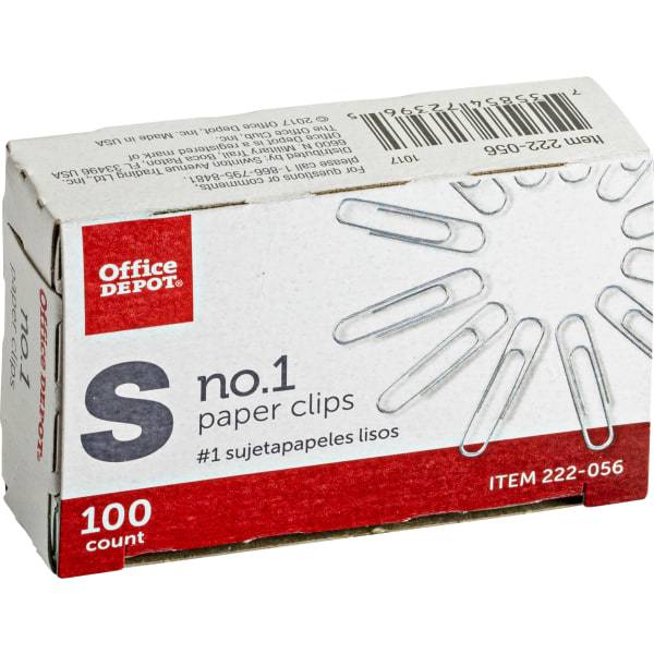 Office Depot Smooth Paper Clips (100 ct)