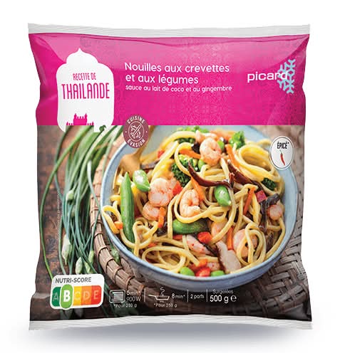 Nouilles aux crevettes et aux légumes