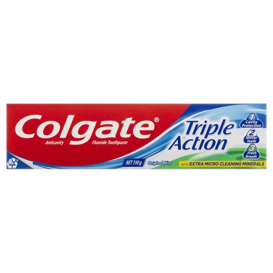 Colgate Triple Action Toothpaste With Micro Cleaning Minerals 110g