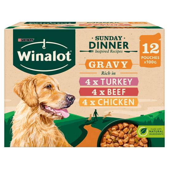 Winalot Sunday Dinners Dog Food Pouches Mixed in Gravy 12x100g