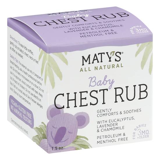 Maty's All Natural Baby Chest Rub (1.5 oz jar)