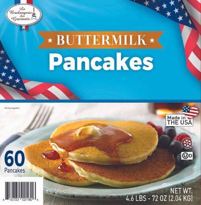 La Boulangerie des Gourmets - Frozen Buttermilk Pancakes - 60 ct (Case of 1)