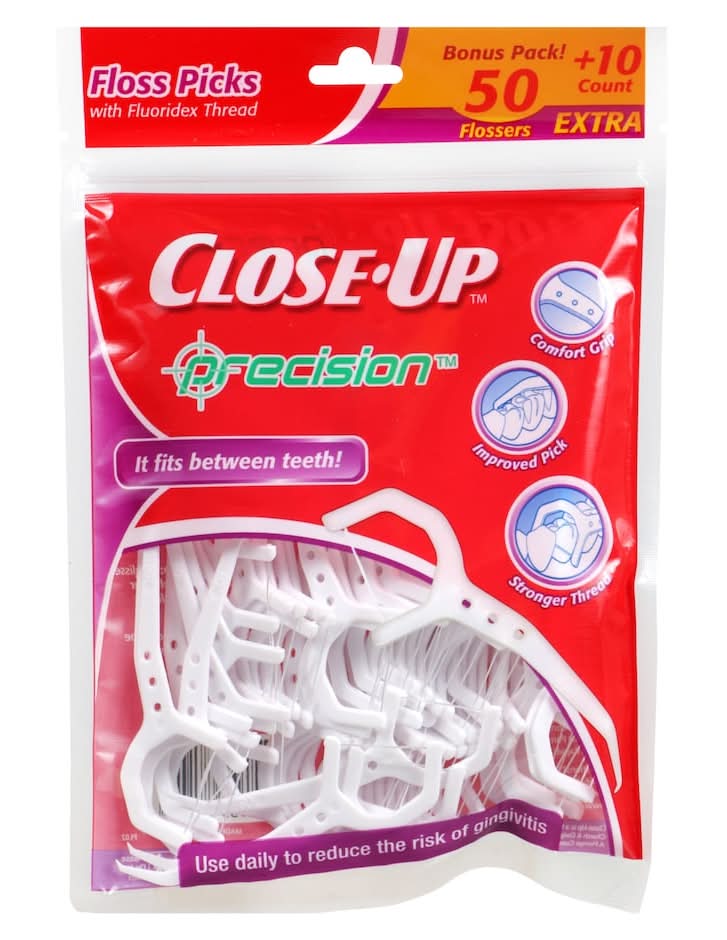Close-Up Precision Floss Picks Bonus packs (60 ct)