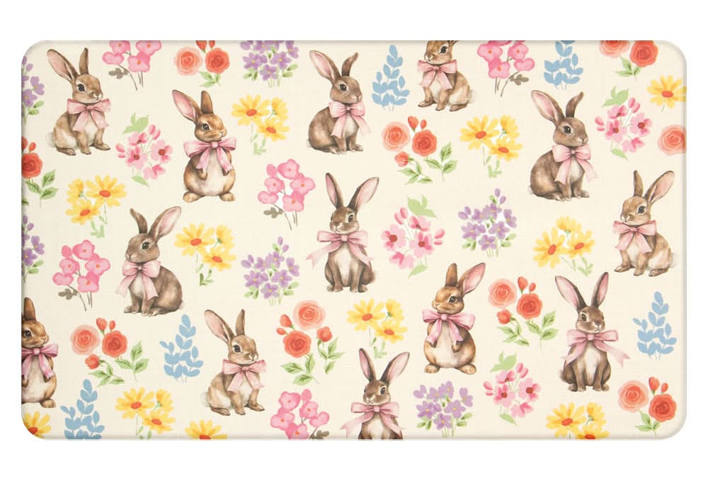 Kirkton House Easter Comfort Mat - Floral & Bunnies
