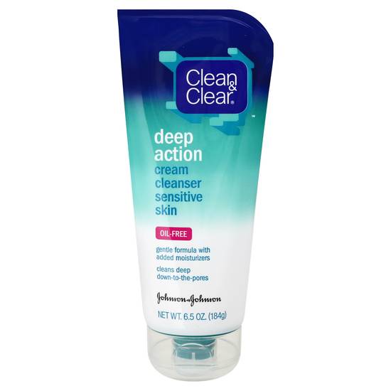 Clean & Clear Deep Action Sensitive Skin Cream Face Wash (6.5 oz)