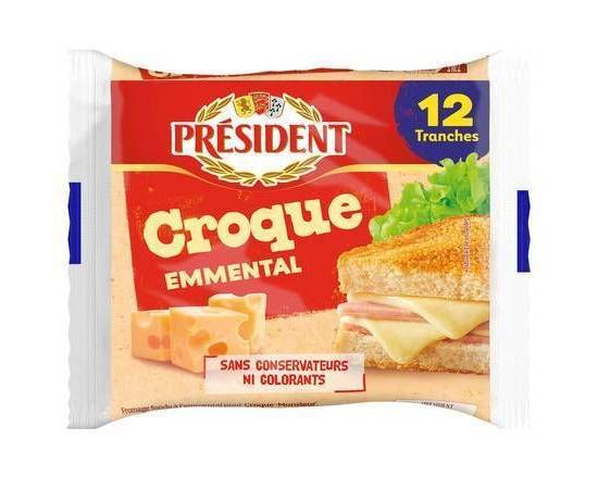 Président - Fromage en tranches croque emmental (12 pièces)