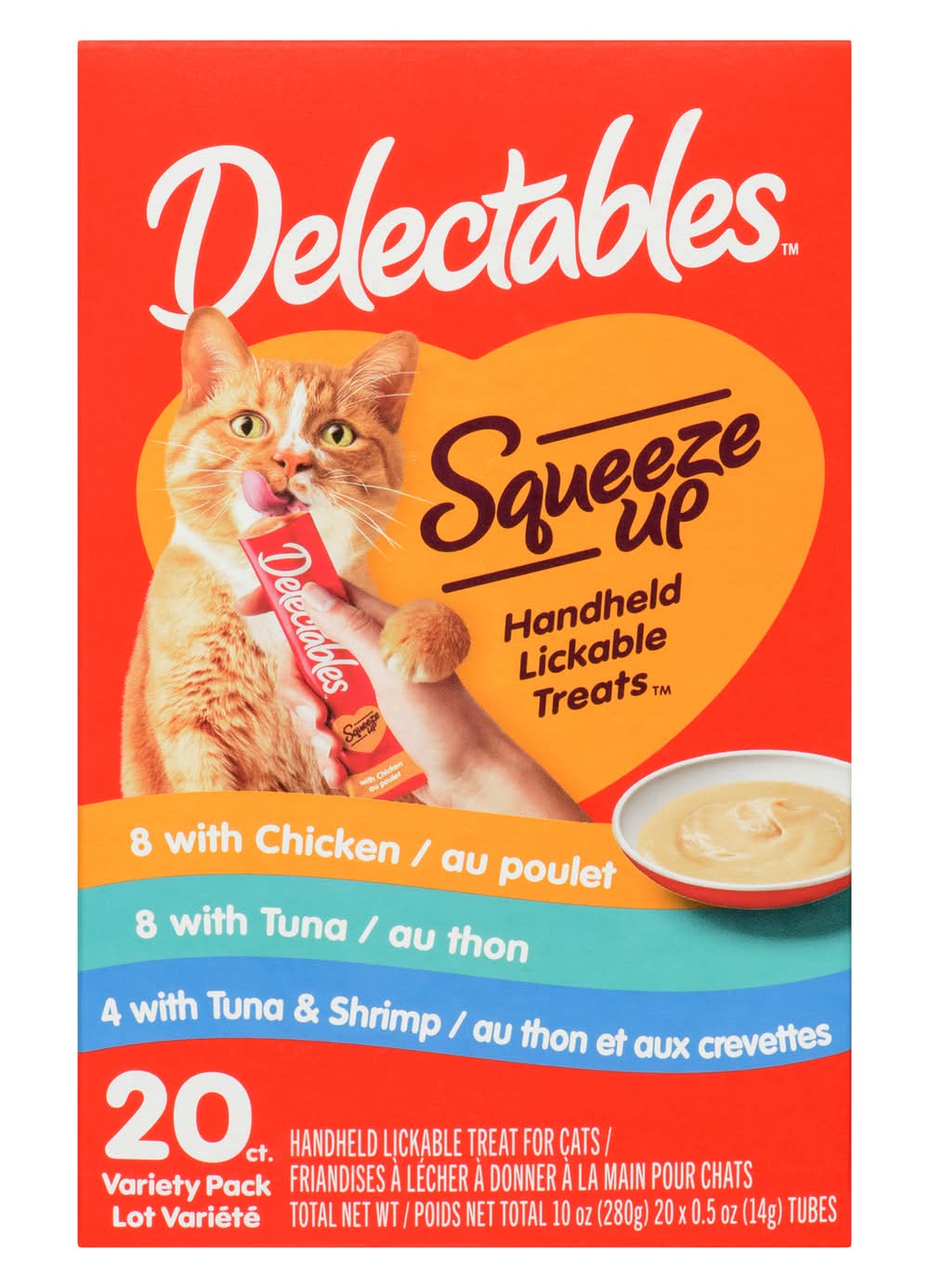 Delectables Squeeze Up Cat Treats, Assorted (20 x 14 g)