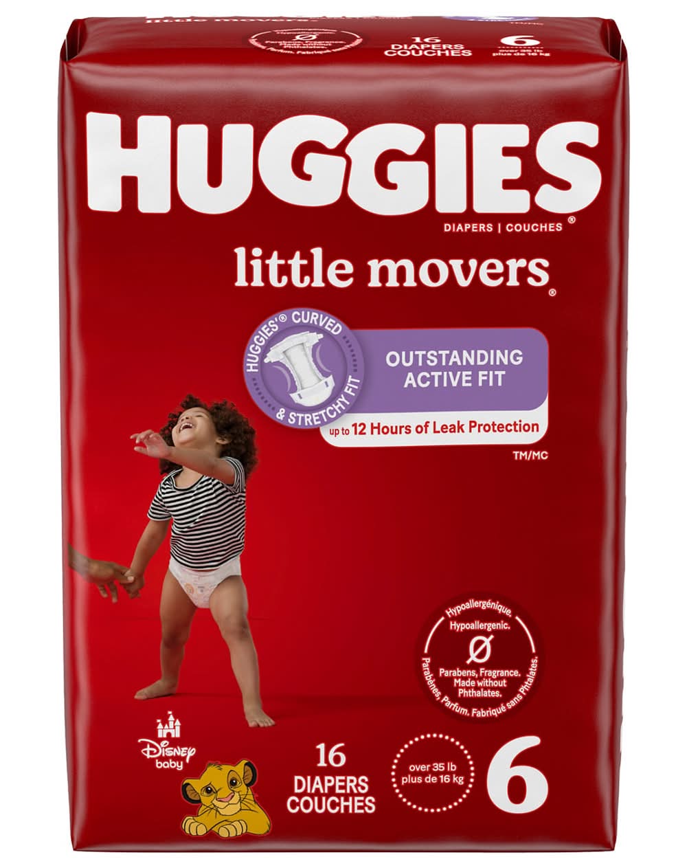 Huggies Little Movers Diapers, Disney Baby, 6 (Over 35 lb)