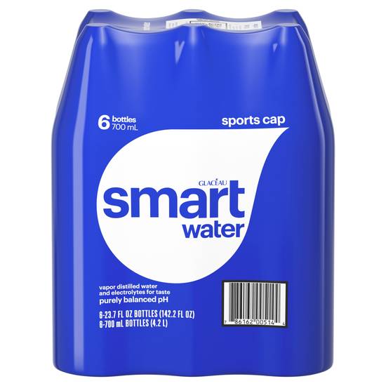 Smart Water Vapor Distilled Water (6 ct, 23.7 fl oz)