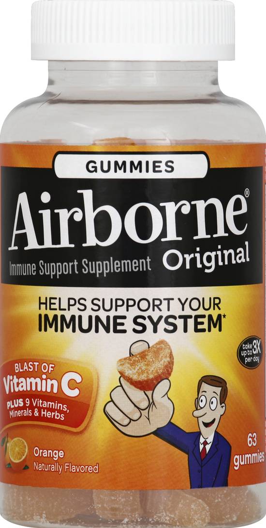 Airborne Immune Support Supplement With Vitamin C Gummies (63 ct)