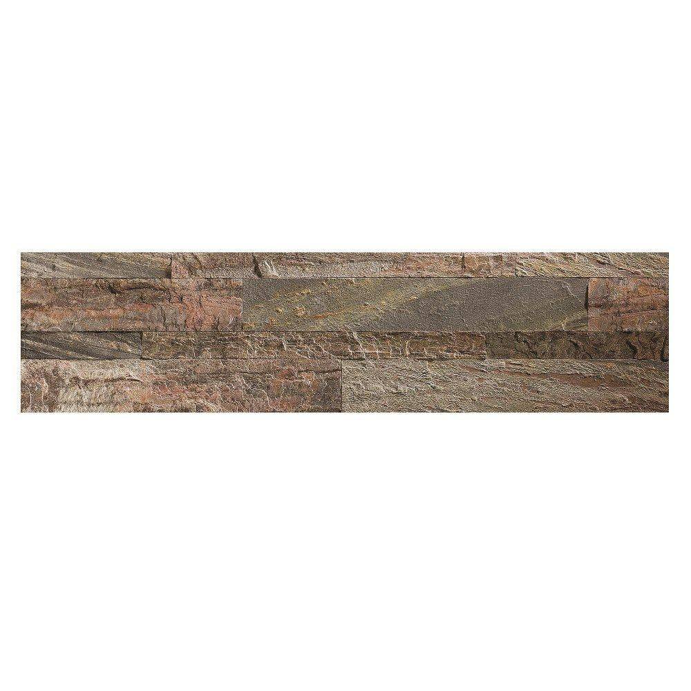 Aspect 23.6 In. X 5.9 In. Weathered Quartz Peel And Stick Stone Decorative Tile Backsplash