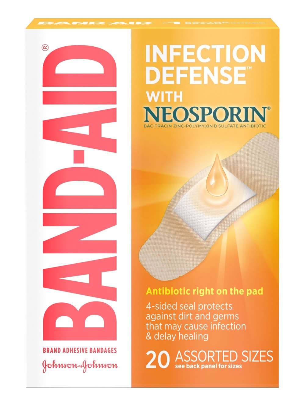 Band-Aid Infection Defense With Neosporin Bandages (20 ct)