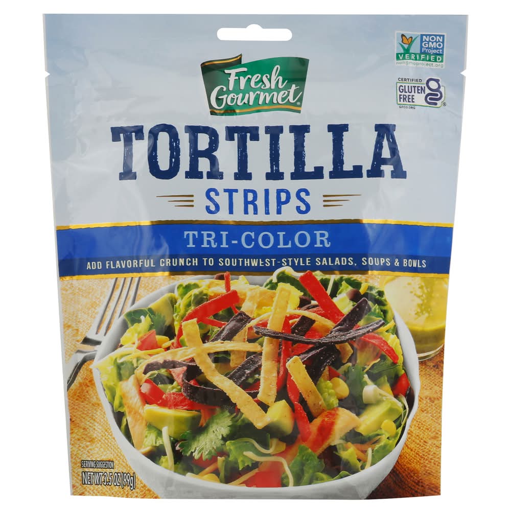 Fresh Gourmet Tri-Color Tortilla Strips (3.5 oz)