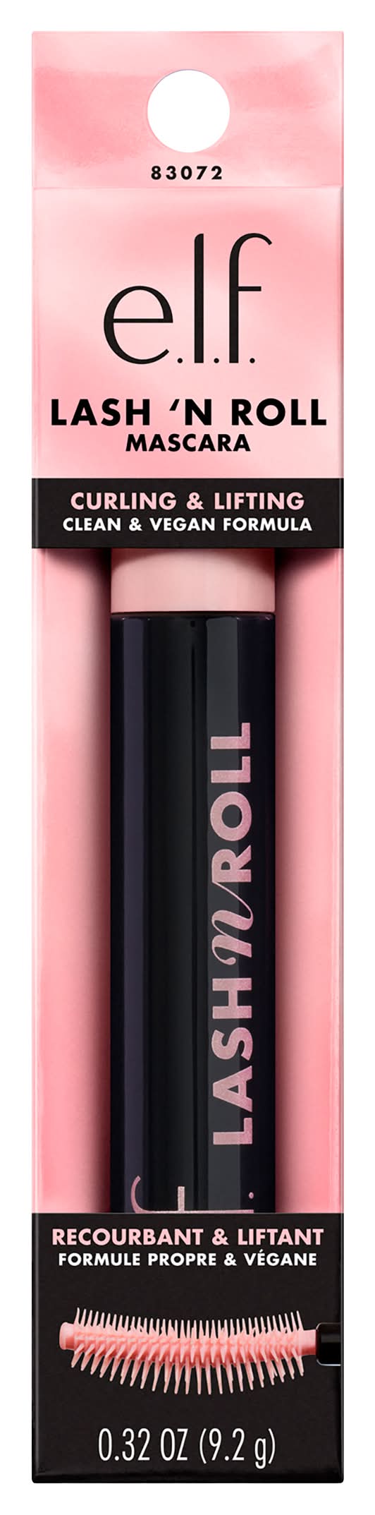 e.l.f. Lash N' Roll Mascara, Pitch Black (0.32 oz)