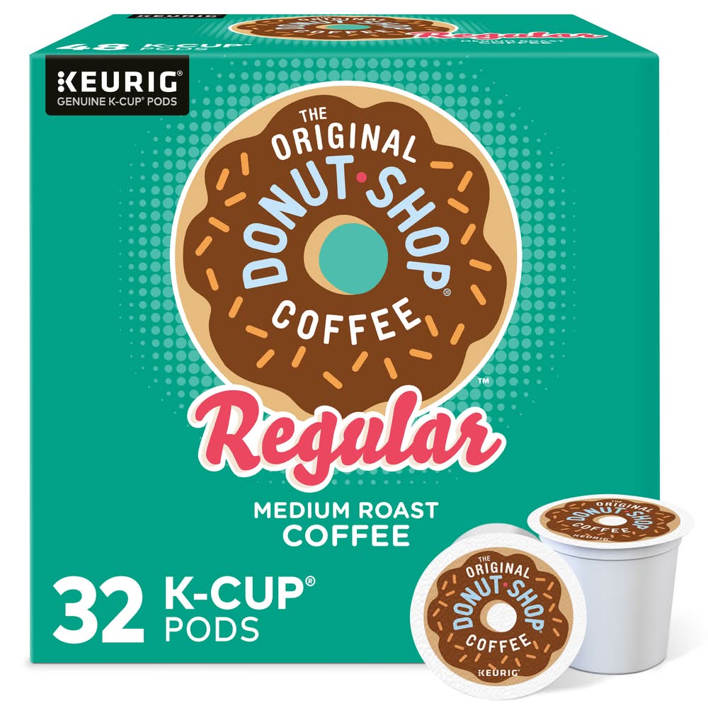 The Original Donut Shop Medium Roast Regular Coffee K-Cup Pods (32 x 0.39 oz)