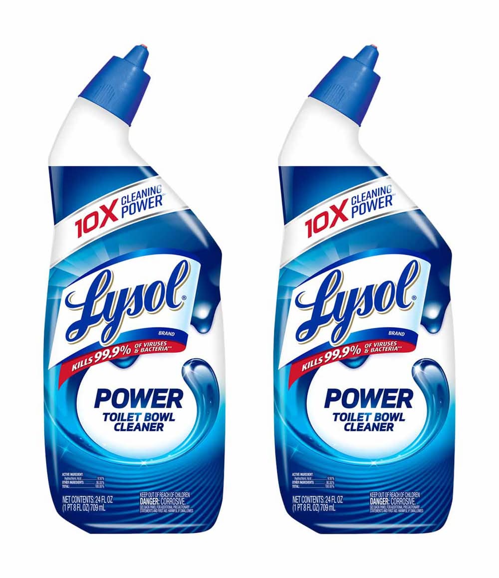 Lysol Power Toilet Bowl Cleaner Gel For Cleaning And Disinfecting Stain Removal 24 Oz