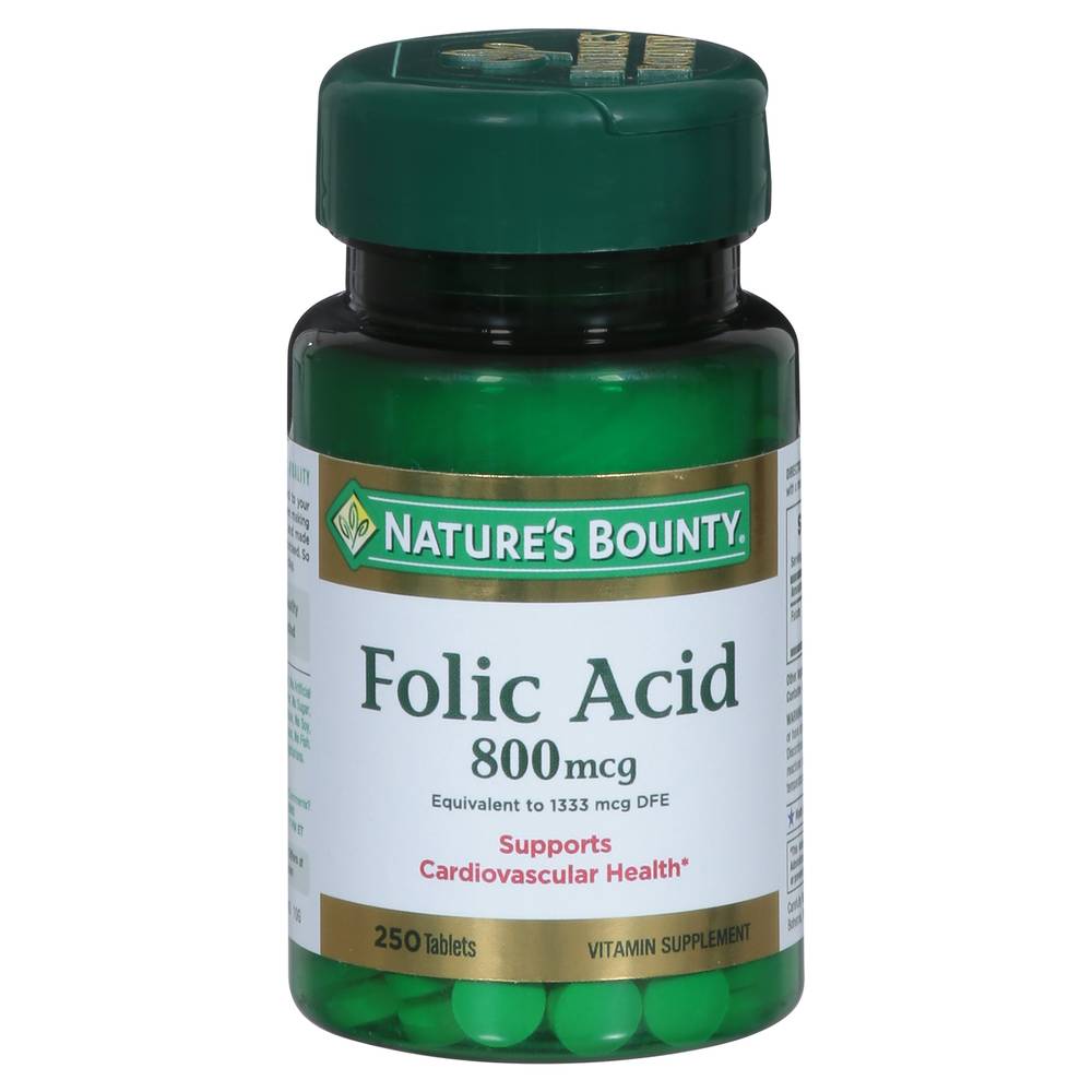 Nature's Bounty Folic Acid 800 Mcg (250 ct)