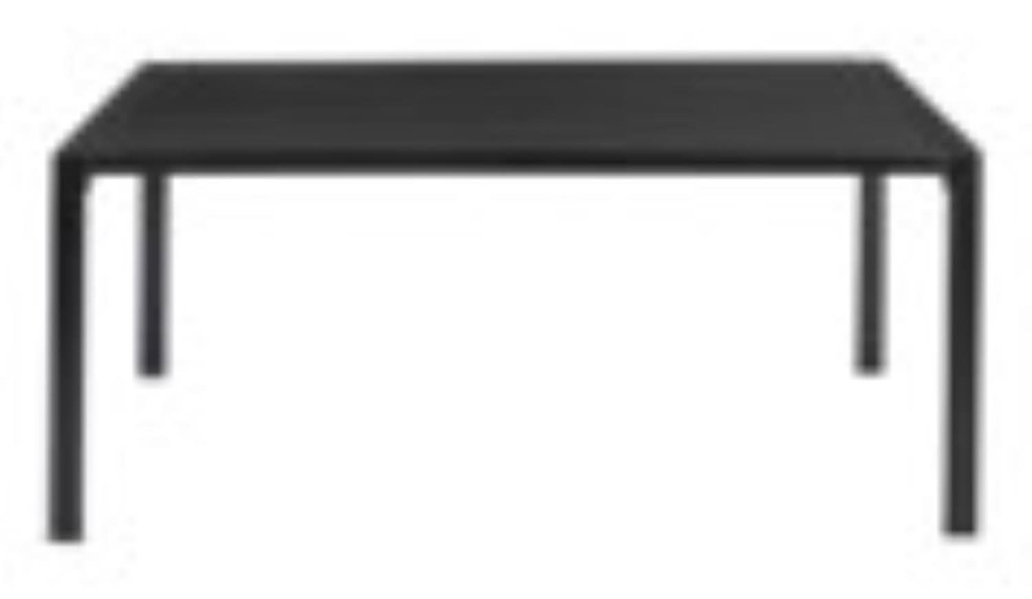 Living Accents Black Rectangular Steel Dining Table