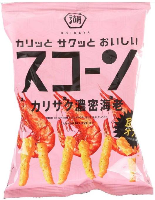 Bâtonnets de maïs aux crevettes / Shrimp Corn Sticks - Koikeya Quattro (70 G)