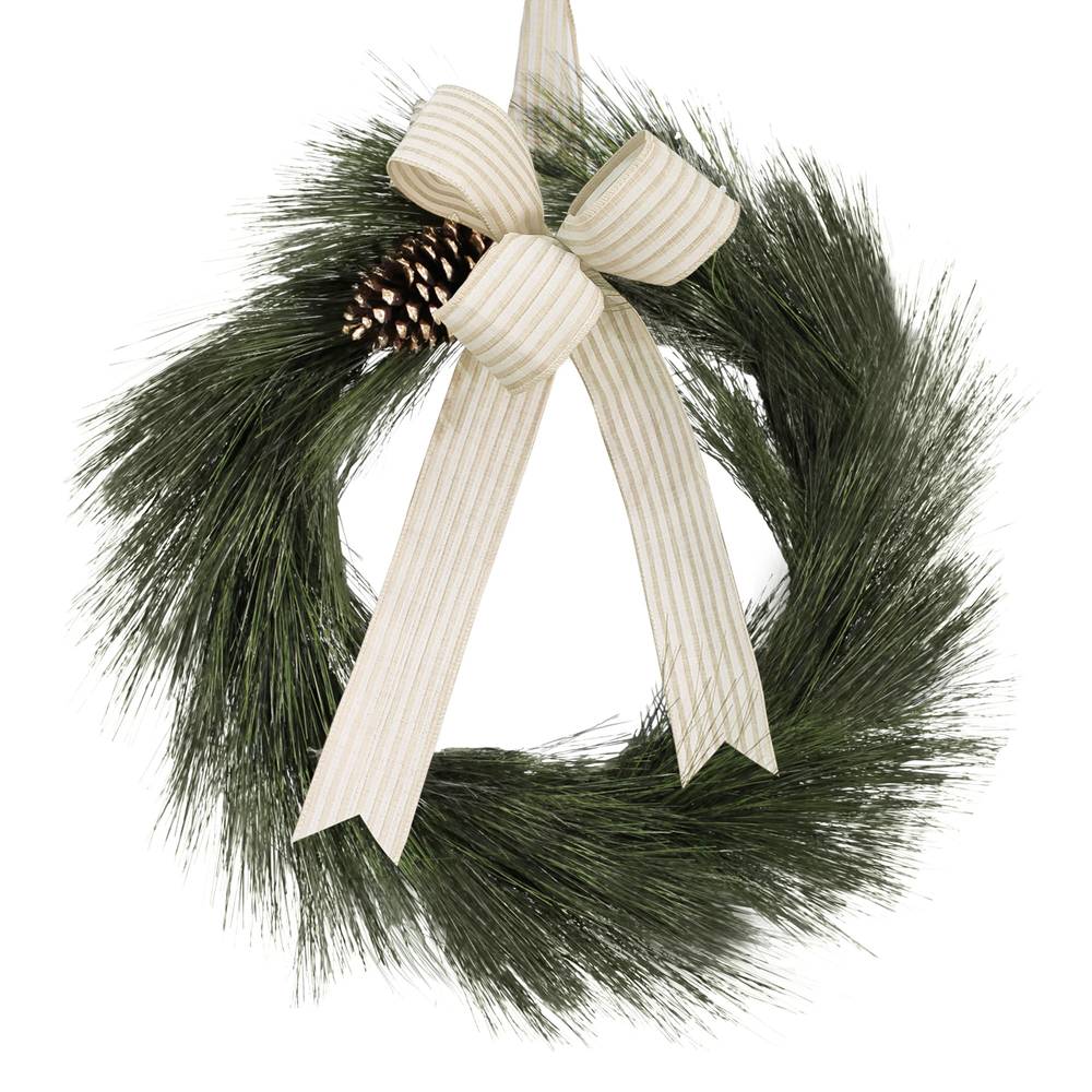 Holiday Living 24-in Indoor Green Mixed Needle Artificial Christmas Wreath | 971714