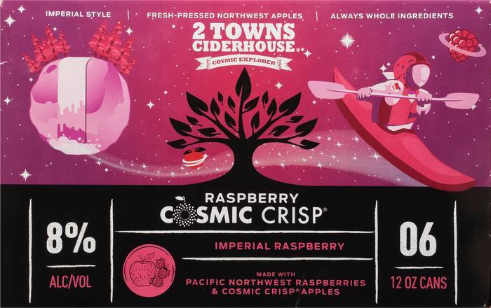 2 Towns Raspberry Cosmic Crisp (6x 12oz cans)