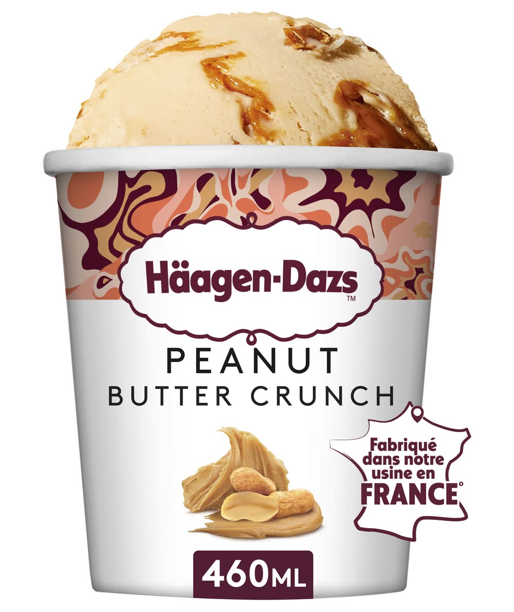 Häagen-Dazs - Crème glacée en pot, croquant au beurre de cacahuète (400g)