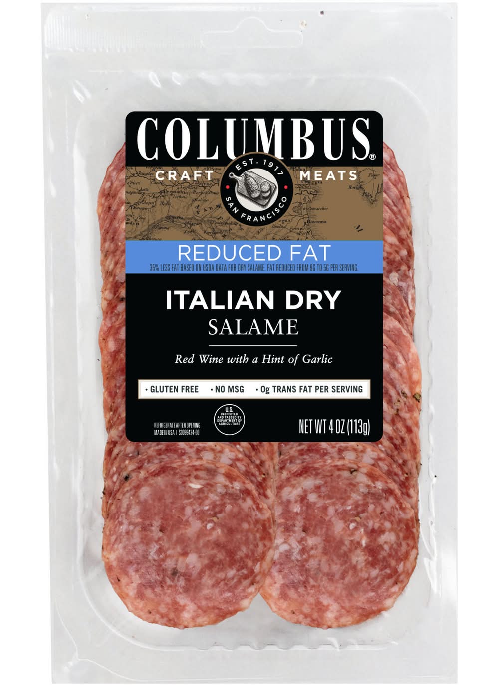Columbus Reduced Fat Italian Dry Salame (4 oz)