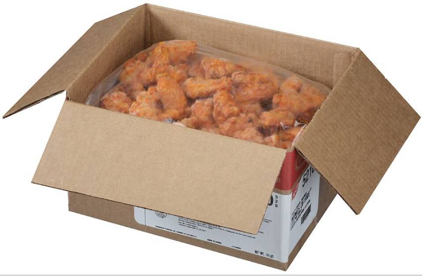 Frozen Tyson #5210 - Fully Cooked Wings of Fire Glazed Chicken Wings, 1st & 2nd Joints - 10 lbs, 130-170 ct (1 Unit per Case)