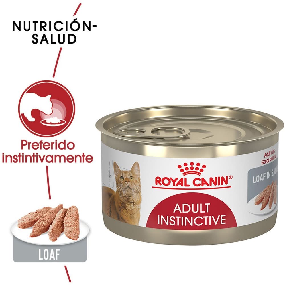 Royal Canin · Alimento húmedo instinctive en paté para gatos, Adulto (85 g)