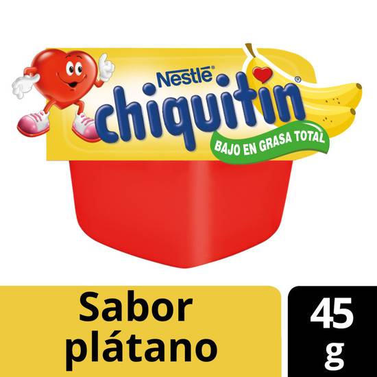 Chiquitín petit suisse sabor plátano (pote 45 g)