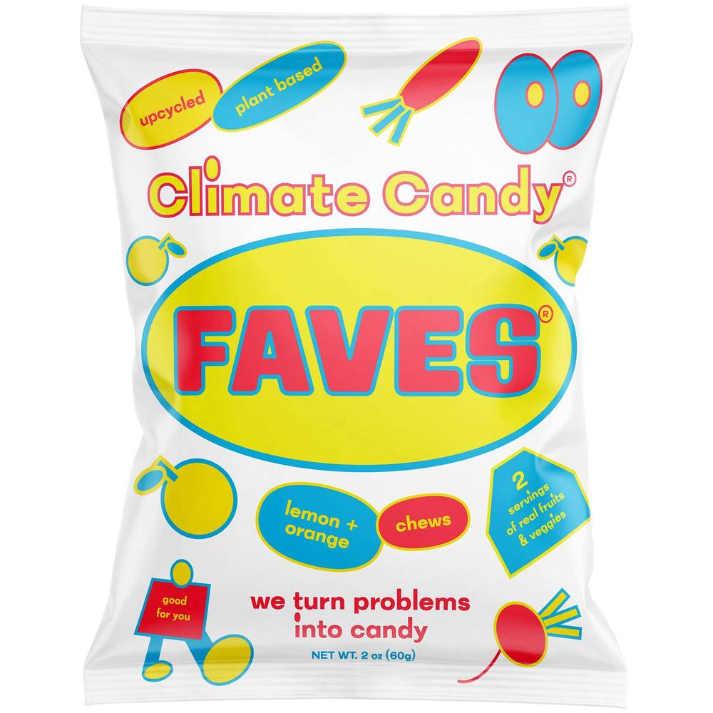 Climate Candy Faves Fruit Chews - Orange And Lemon(1 Packet Chews)