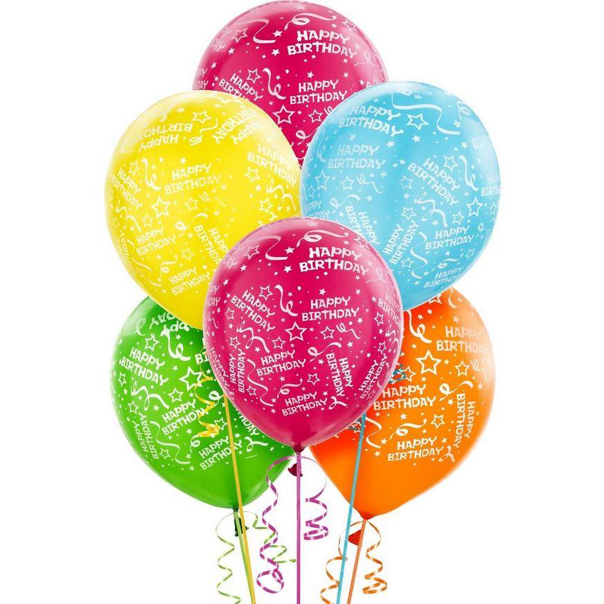 Party City Uninflated Confetti Birthday Balloons, Multicolor (20 ct)