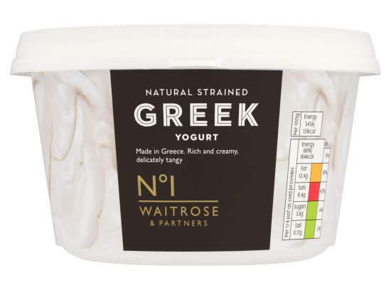 No.1 Waitrose & Partners Natural Strained Greek Yogurt (500g)