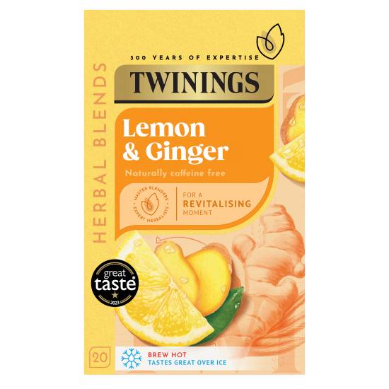 Twinings Lemon & Ginger Tea Bags (20 ct, 30 g)