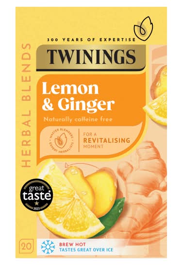 Twinings Lemon & Ginger Tea Bags (30g)