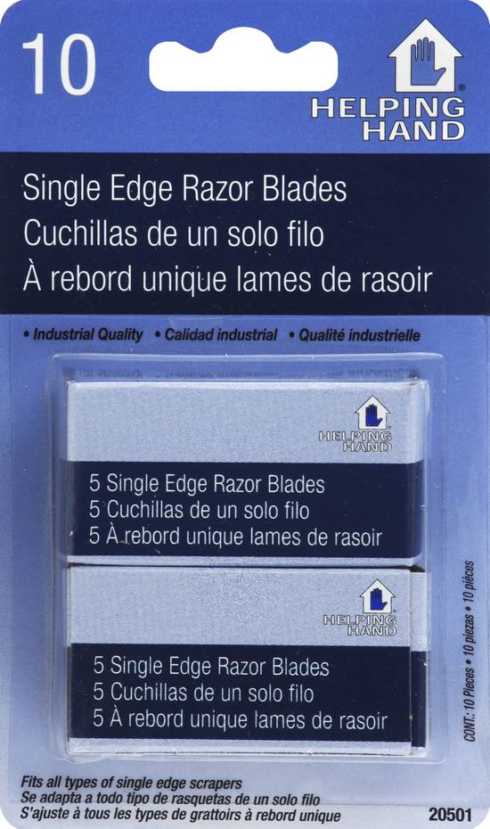 Helping Hand Single Edge Razor Blades (10 ct)