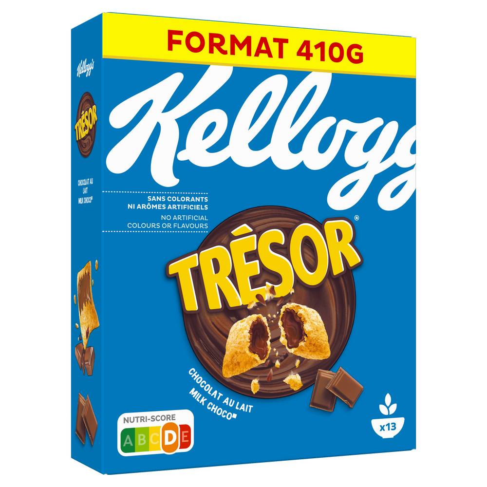 Kellogg's - Céréales trésor croustillante avec un cœur fondant (chocolat au lait)