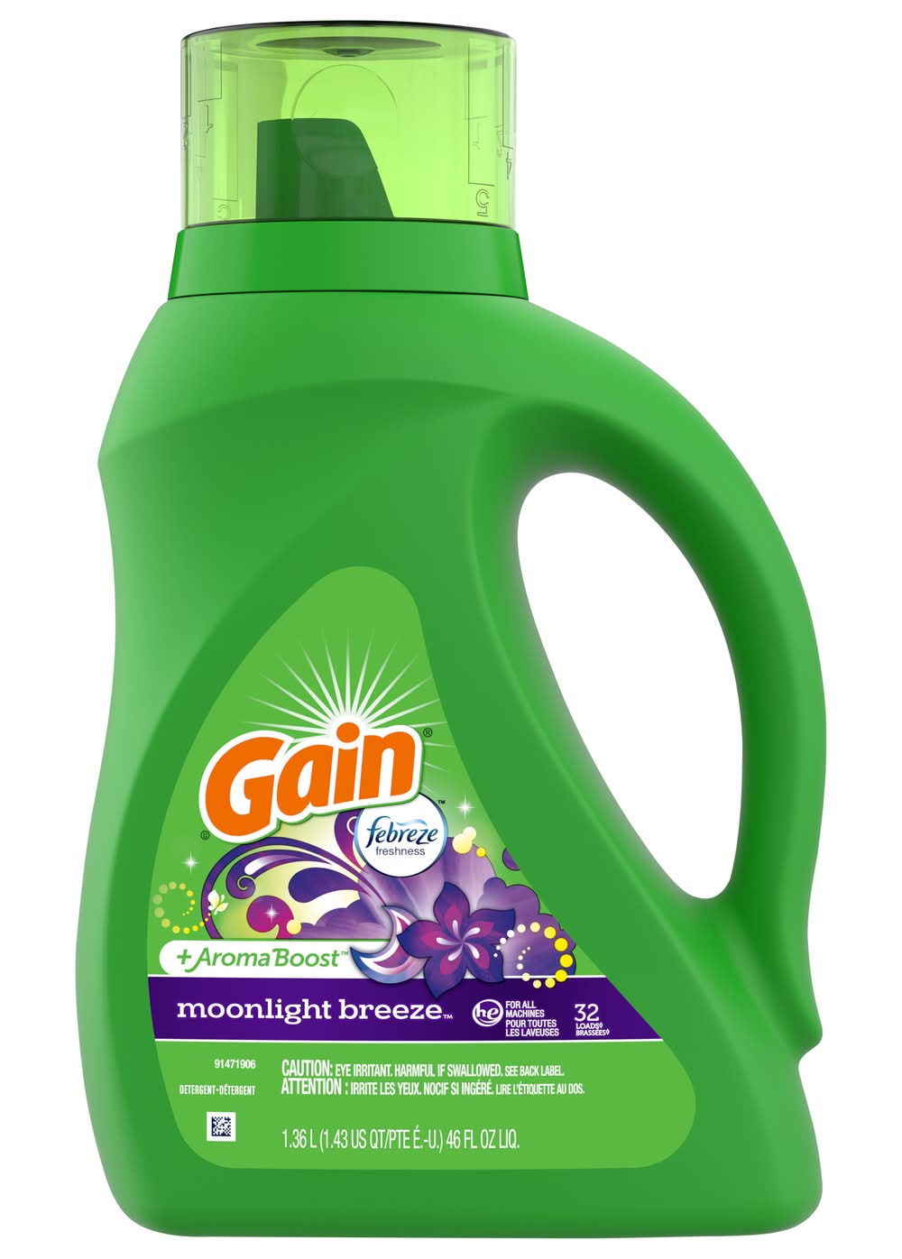 Gain Liquid Laundry Detergent, Moonlight Breeze (46 fl oz)