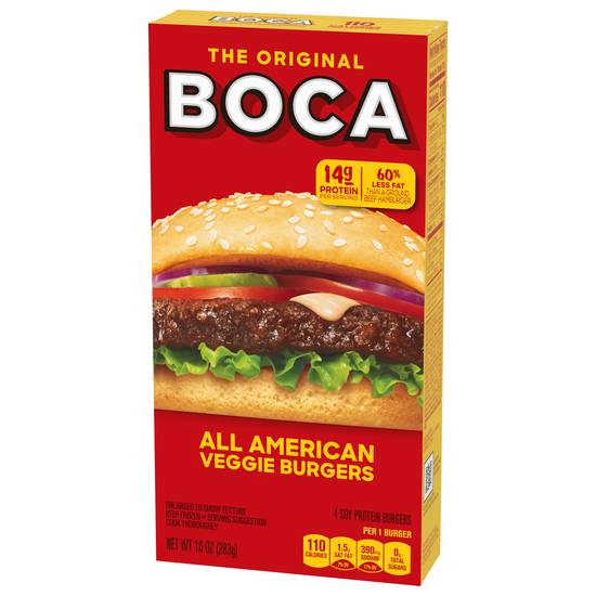 Boca All American Flame Grilled Veggie Burgers (4 ct)