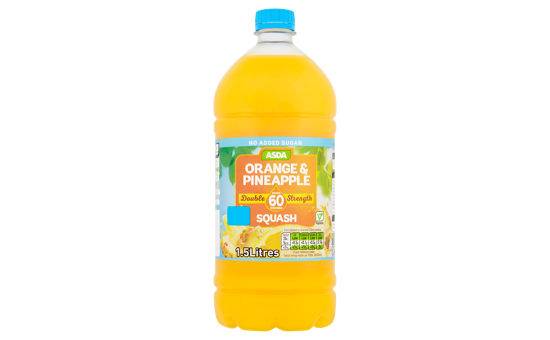 ASDA No Added Sugar Orange & Pineapple Squash 1.5L